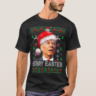 T-shirt Santa Joe Biden Drôle Joyeux Pâques Noël laid