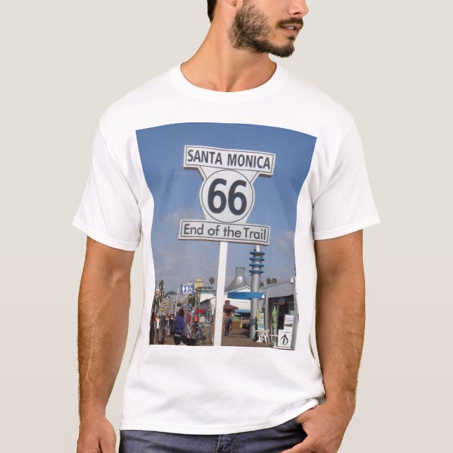 T-shirt Santa Monica, la Californie - droite 66 (Devant)