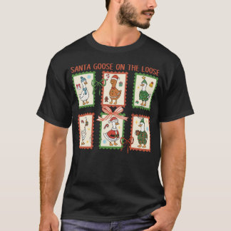 T-shirt Santa Oie Déchaînée Joyeux Goosemas Noël 