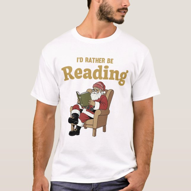 T-shirt Santa Reading (Devant)