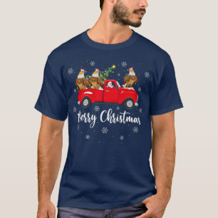 T-shirt Santa Riding Christmas Tree Truck Eagle Bird Chris