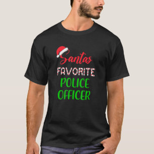 T-shirt Santa’s Favorite Police Officer Pajama Christmas X