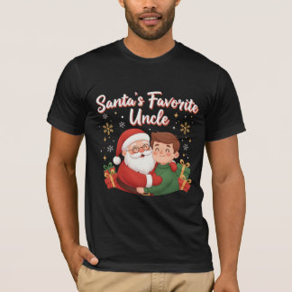 T-shirt Santa’s Favorite Uncle | Cute Family Christmas Des