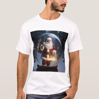T-shirt Santa’s Lantern – Snow Globe Christmas Magic