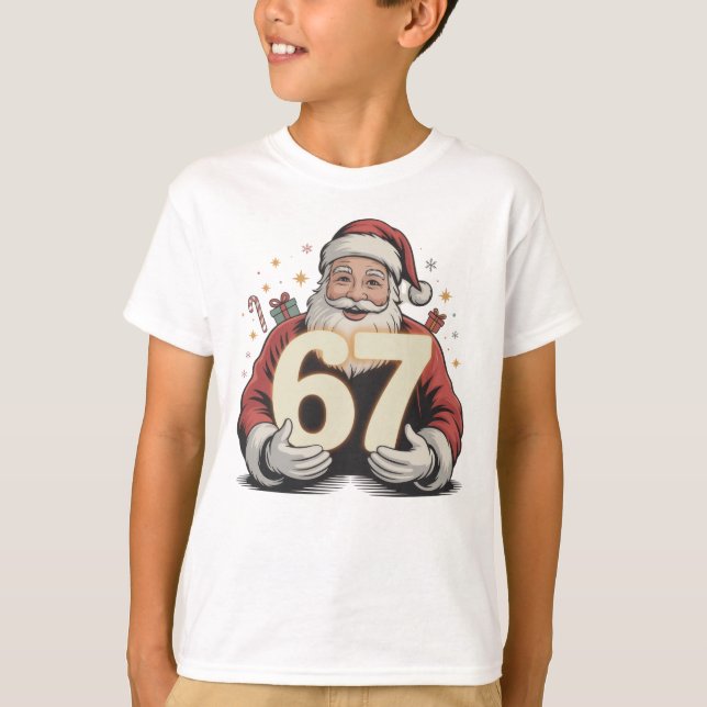 T-shirt Santa Six Seven 6-7 Viral Meme Christmas (Devant)