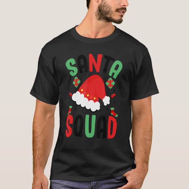 T-shirt Santa Squad Family Group Matching Christmas Pajama (Devant)