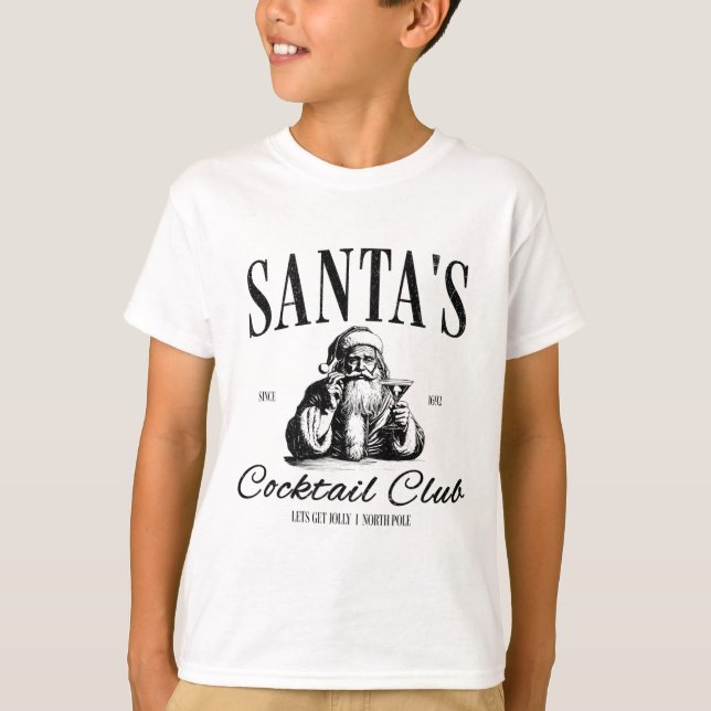T-shirt Santa Tail Club Christmas Espresso Martini Dirty M (Devant)