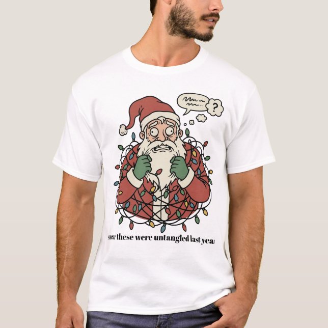 T-shirt Santa vs. The Lights – Holiday Breakdown Tee (Devant)