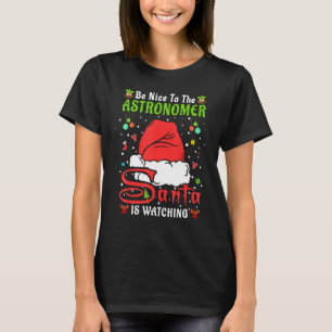 T-shirt Santa Xmas Pyjama Sois Sympa Avec L'Astronome Chri