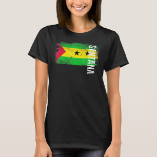 T-shirt Santana So Tom Et Prnciper Drapeau Pour Hommes Fem