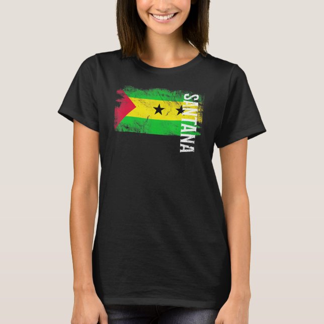 T-shirt Santana So Tom Et Prnciper Drapeau Pour Hommes Fem (Devant)