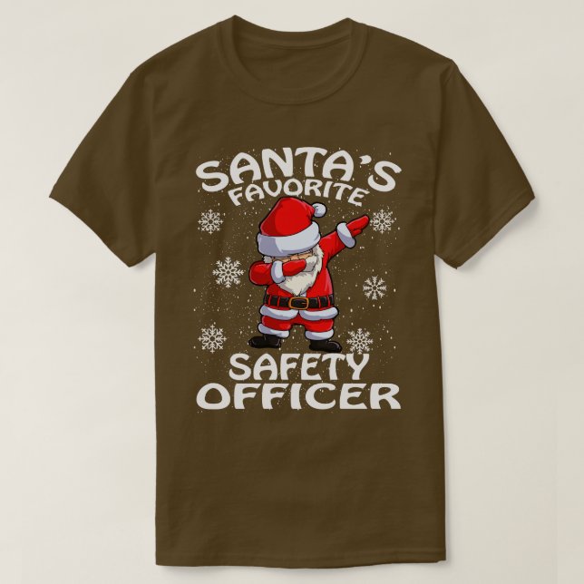 T-shirt Santas Agent de Sécurité Préféré Noël (Design devant)