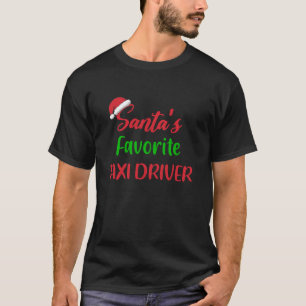 T-shirt Santas chauffeur de taxi favori Funny Christmas Pa