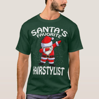 T-shirt Santas coiffeur favori Noël 1