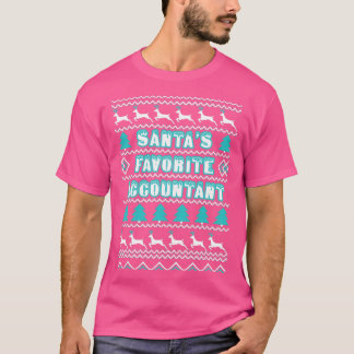 T-shirt Santas comptable préféré laide pull Noël