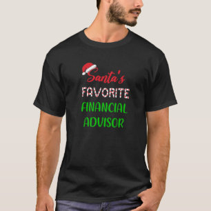 T-shirt Santas Conseiller financier favori Cadeau Amusant