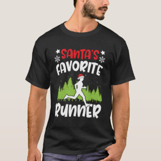 T-shirt Santas Coureur favori Exécuter Correspondance Cade