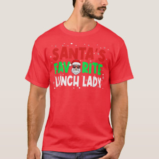 T-shirt Santas Déjeuner Favori Lady Funny Noël Père Noël