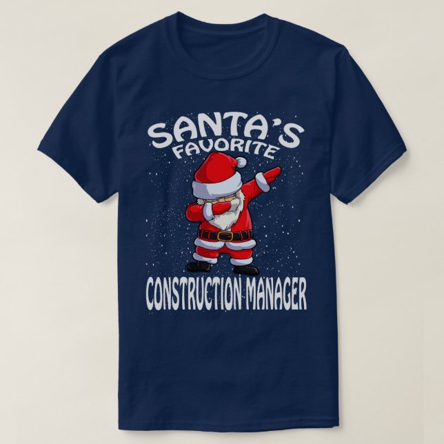 T-shirt Santas Directeur de construction favori Noël (Design devant)