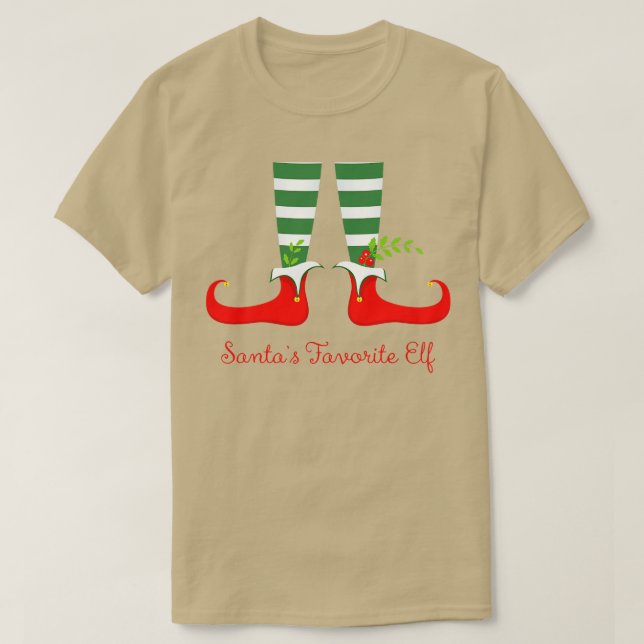 T-shirt Santas Elfe favori (Design devant)