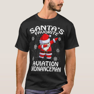 T-shirt Santas Favori Avition Ordnanceman Noël