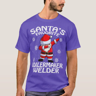 T-shirt Santas Favori Chaudière Souder Noël