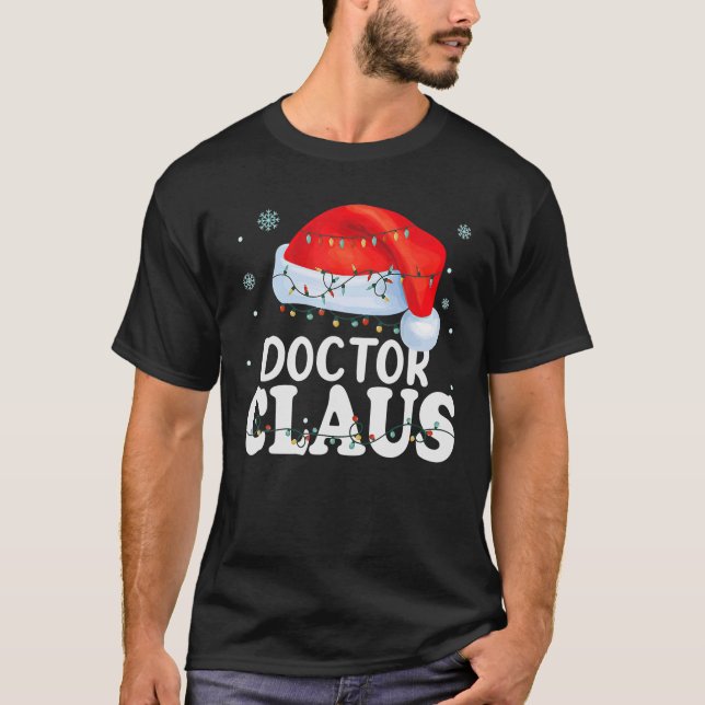 T-shirt Santas Favori Dispatcher Noël Docteur Claus (Devant)