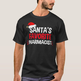 T-shirt Santas Favori École Pharmaciste Hommes de Noël