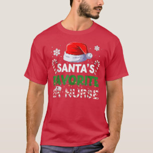 T-shirt Santas Favori ER infirmière amant Santa Hat Candy