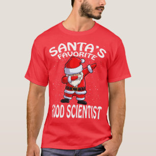 T-shirt Santas Favori Food Scientist Noël