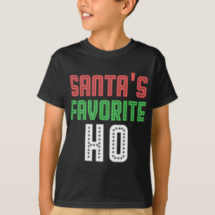 T-shirt Santas Favori Ho Drôle Noël Rowdy Inapproprié