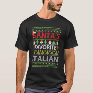 T-shirt Santas Favori italien drôle Noël Père Noël laid