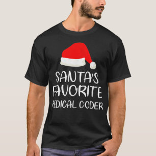 T-shirt Santas Favori Médicale Coder Correspondant Famille