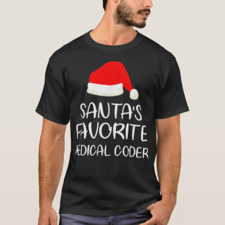 T-shirt Santas Favori Médicale Coder Correspondant Famille