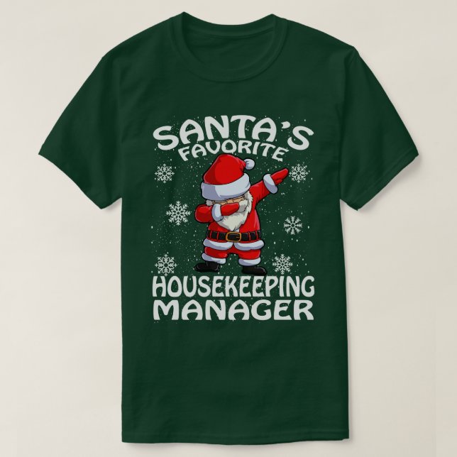 T-shirt Santas Favori Ménage Manager Noël (Design devant)