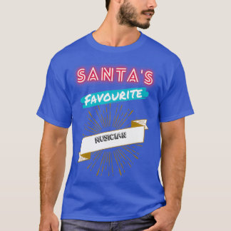 T-shirt Santas favori Musicien Noël