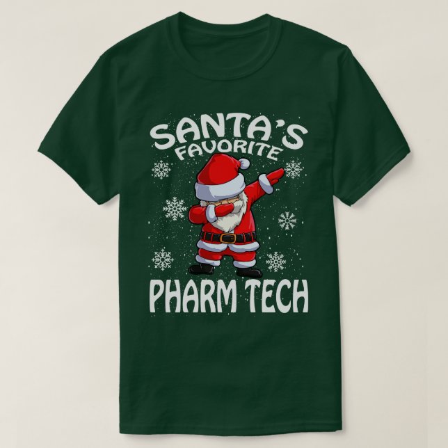 T-shirt Santas Favori Pharm Tech Noël (Design devant)