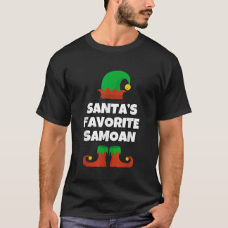 T-shirt Santas Favori Samoan Casquette de Noël Funny Samoa