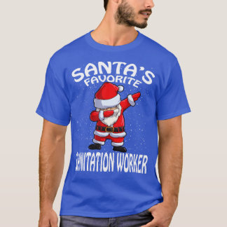 T-shirt Santas Favori Sanitation Travailleur Noël