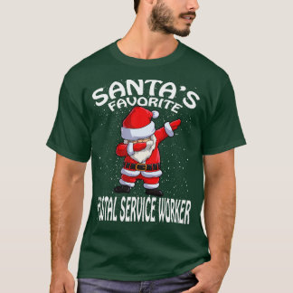 T-shirt Santas Favori Service Postal Travailleur Noël