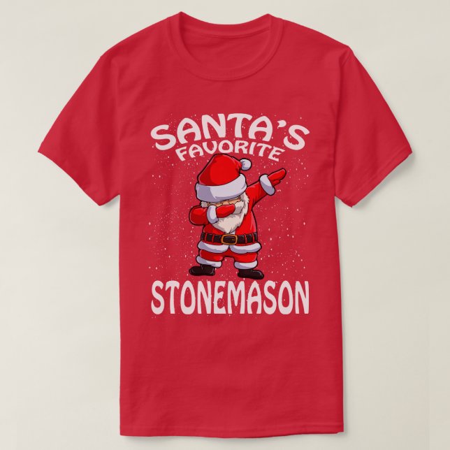 T-shirt Santas Favori Stonemason Noël (Design devant)