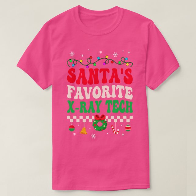 T-shirt Santas Favori Xray Tech Retro Noël (Design devant)