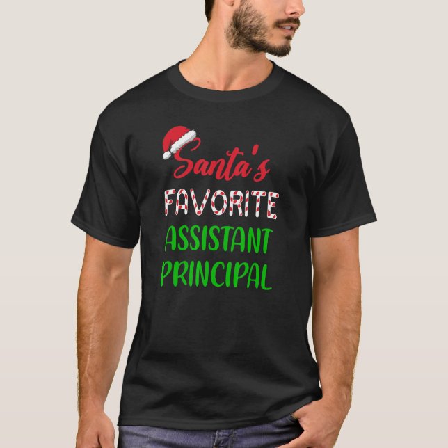 T-shirt Santas Favorite Assistant Principal     Chritsmas (Devant)