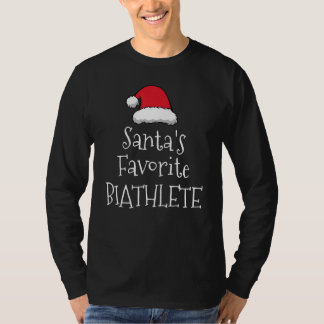 T-shirt Santas Favorite Biathlete Christmas Biathlon