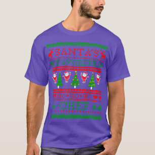 T-shirt Santas Favorite chef Ugly Christmas Sweater 2020 