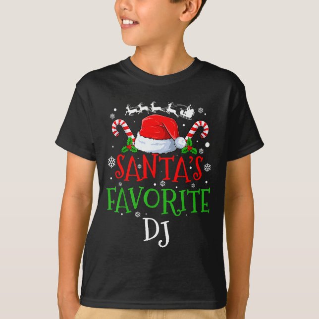 T-shirt Santa's Favorite Dj Christmas Party  (Devant)