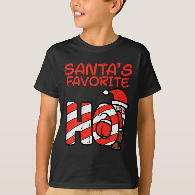 T-shirt Santas Favorite Funny Naughty Adult Christmas Xmas (Devant)