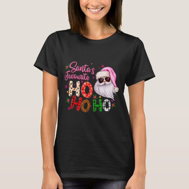 T-shirt Santa's Favorite Ho Ho Ho Santa Claus Nk Christmas (Devant)