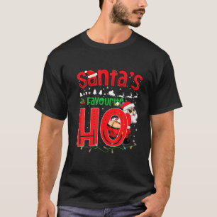 T-shirt Santas Favorite Ho Père Noël Favorite Ho Favoris F