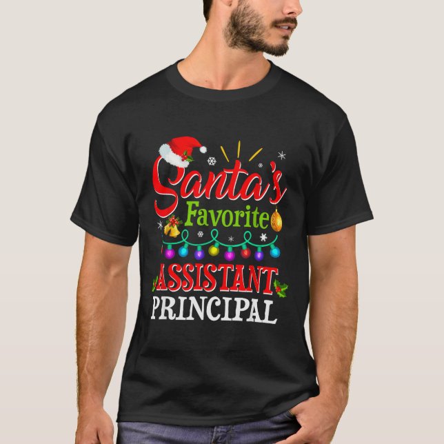 T-shirt Santa's Favorite Istant Principal Christmas Light  (Devant)